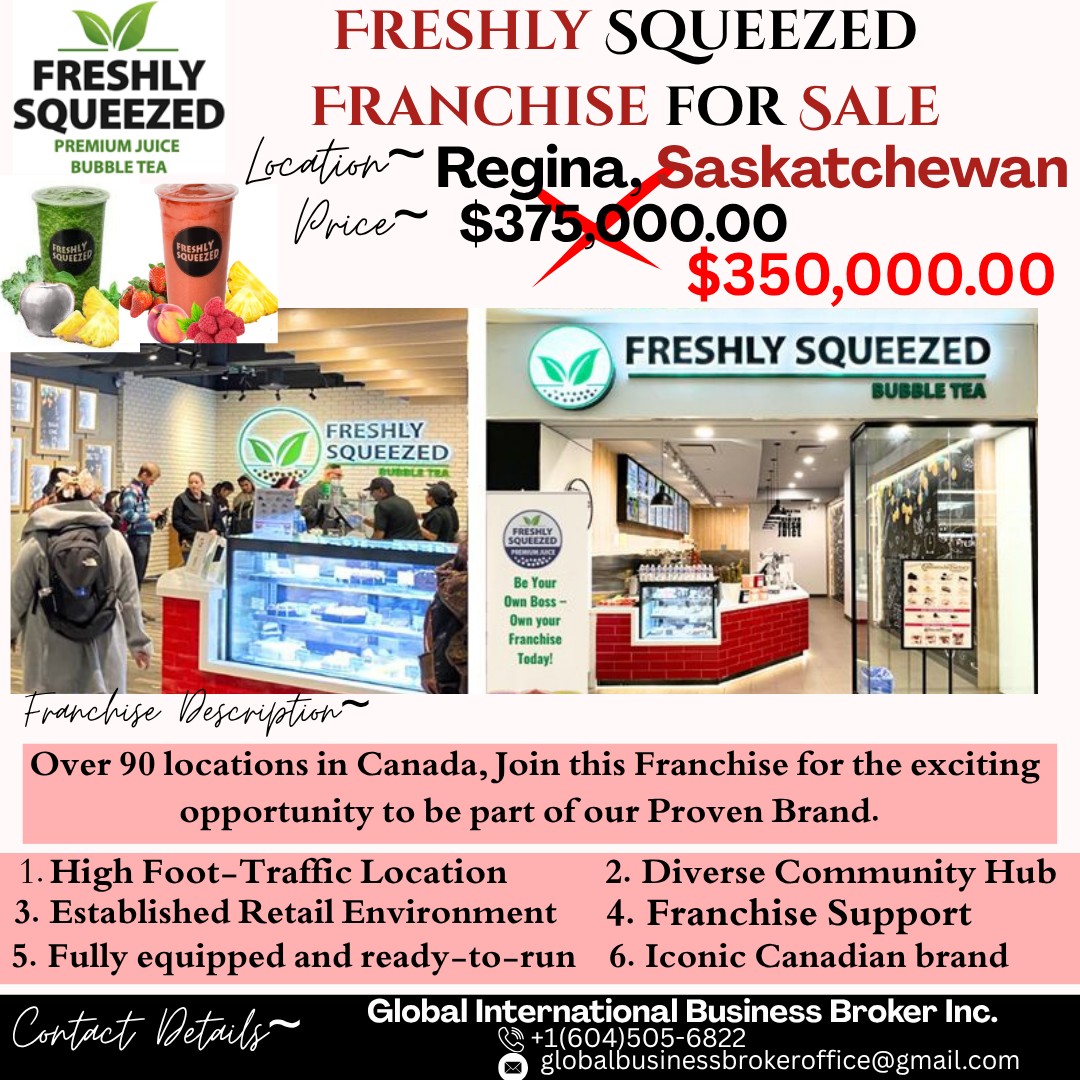 Exceptional Franchise Opportunity in Regina, SK